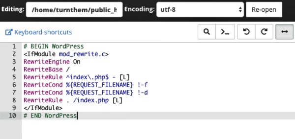 basic htaccess file wordpress