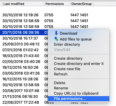 how to update file permissions