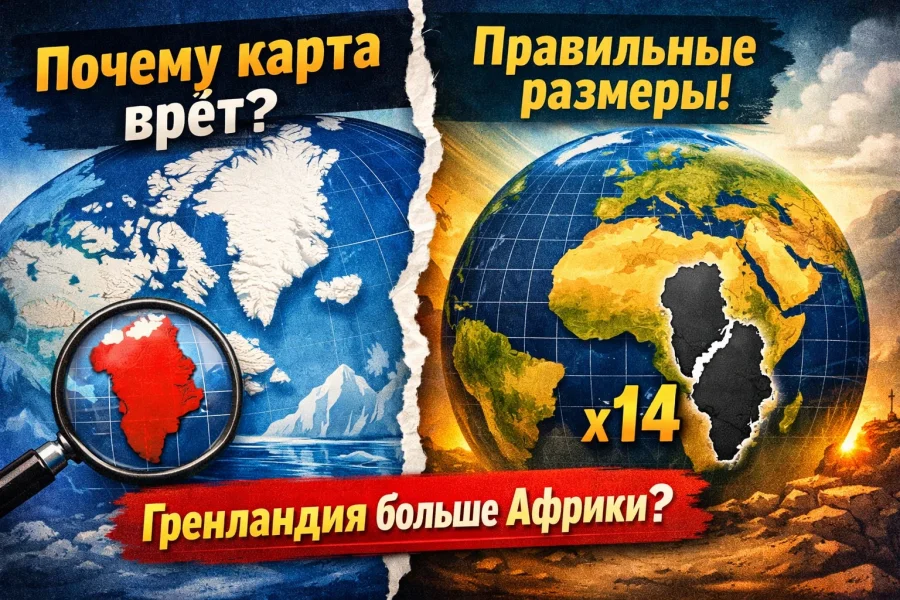 Почему карта мира врёт о размерах стран — и как больше не путаться