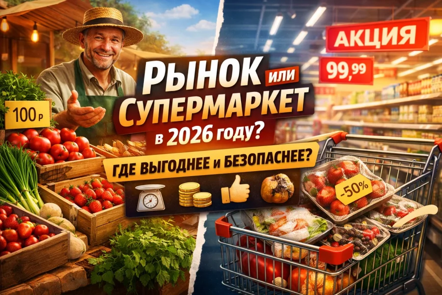 Рынок или супермаркет в 2026 году: где продукты правда дешевле, а где вас ловко разводят