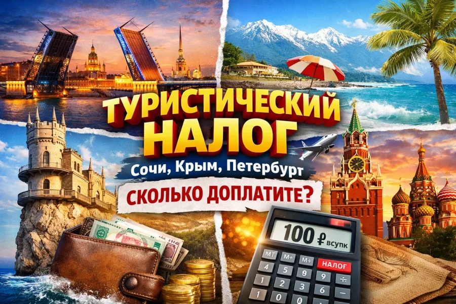 Туристический налог по регионам: Сочи, Петербург, Крым, ставки и реальная прибавка к путёвке