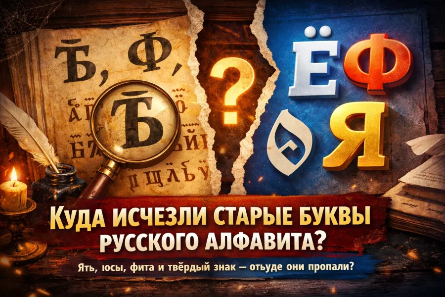 Почему русский алфавит стал короче: судьба ѣ, ѳ, і, юсов и твёрдого знака