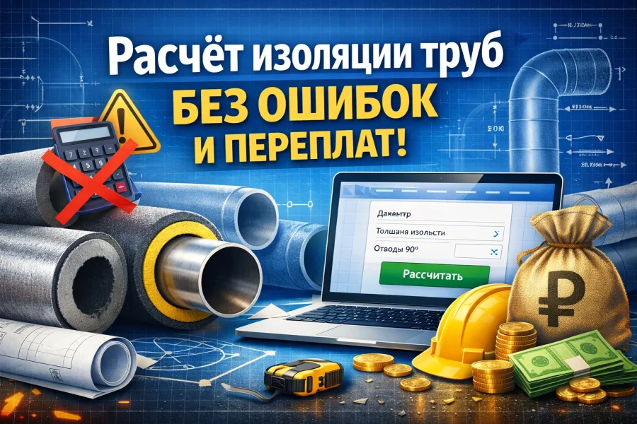 Как рассчитать изоляцию труб и не ошибиться на отводах, запасе и упаковке