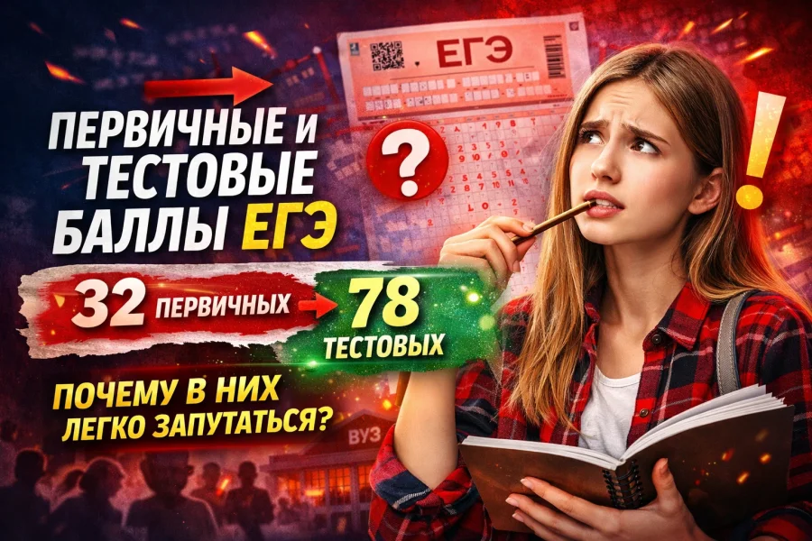 Первичные и тестовые баллы ЕГЭ: как понять свои шансы без паники и самообмана