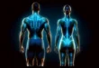 Augmented-Reality-Körperscan, Mann und Frau, Visualisierung von Muskeln und Nerven.