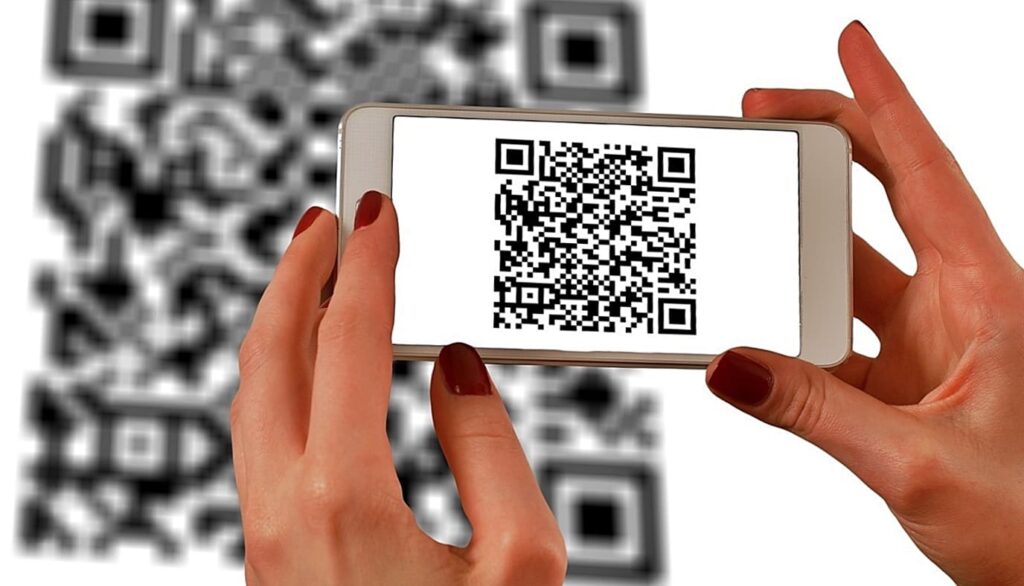 Smartphones are scanned with a QR code