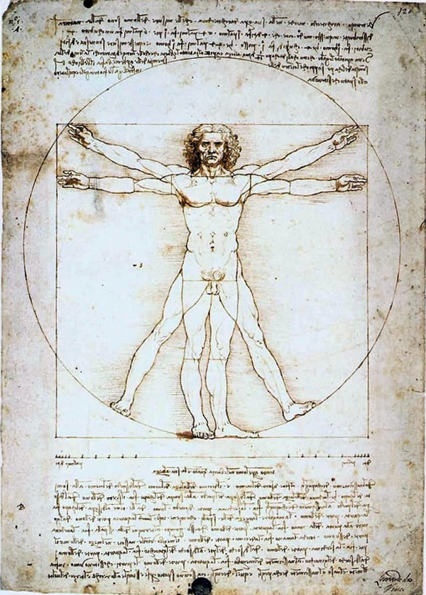 Leonardo da Vinci - Vitruvianischer Mensch