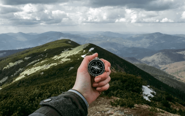 Determine direction using a compass