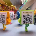 QR-Codes auf Werbehändlern