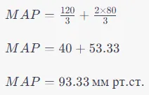 formula dlja rascheta MAP primer