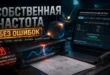 Калькулятор естественной частоты открыт на экране ноутбука рядом с металлической балкой, маятником и пружиной в тёмной мастерской. На переднем плане видны схема колебаний и инженерный чертёж.