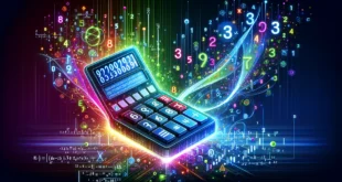 Calculadora digital de factorización prima con números de neón.